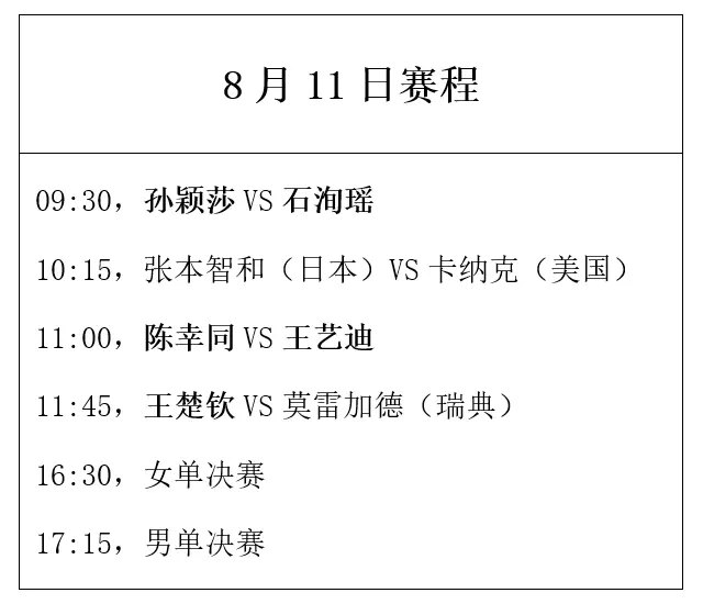 的赛程安排